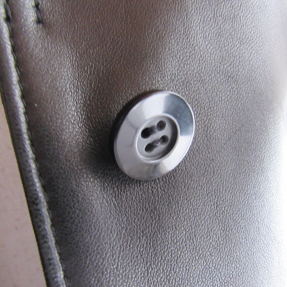 Y2K Lamb Leather Sleek Black Jacket Womens 7/8 S Patchwork Design Express - Picture 8 of 16